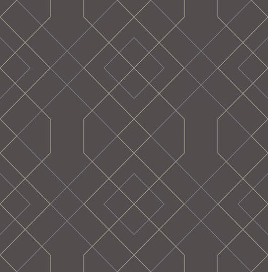 Ballard Grey Geometric Wallpaper
