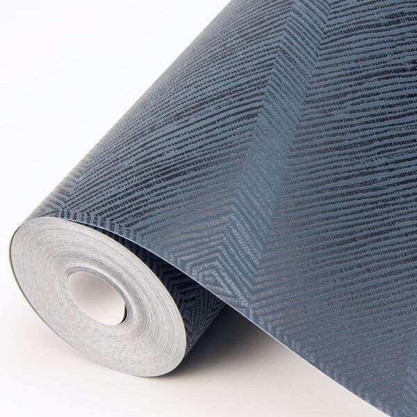 Aspen Indigo Chevron Wallpaper