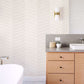 Aspen White Chevron Wallpaper