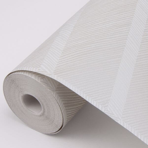 Aspen White Chevron Wallpaper
