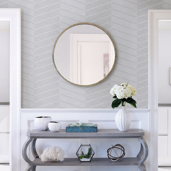 Aspen Grey Chevron Wallpaper