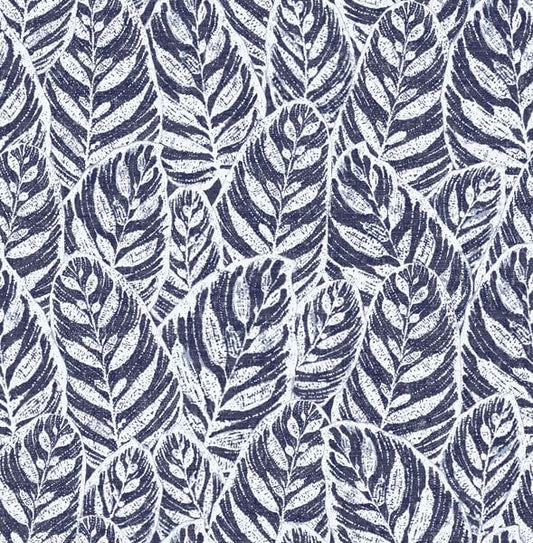 Del Indigo Indigo Botanical Wallpaper