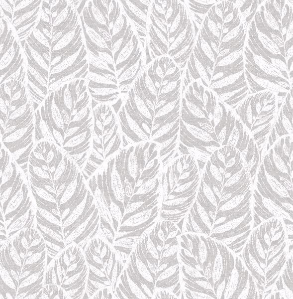 Del Grey Grey Botanical Wallpaper