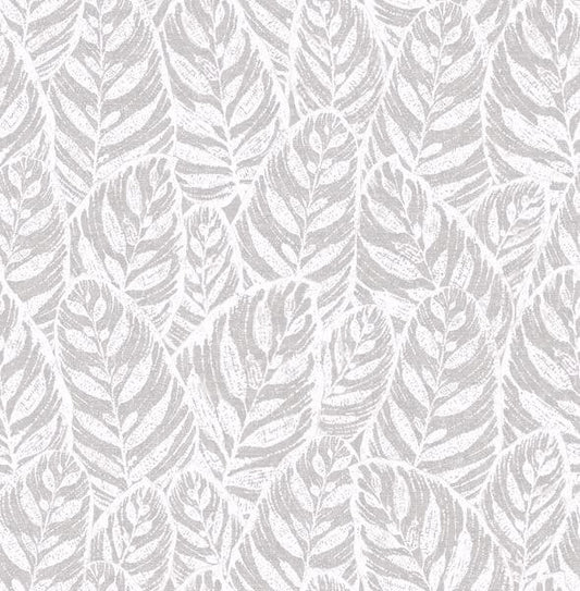 Del Grey Grey Botanical Wallpaper