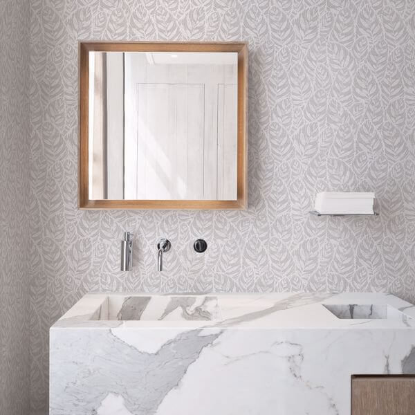 Del Grey Grey Botanical Wallpaper