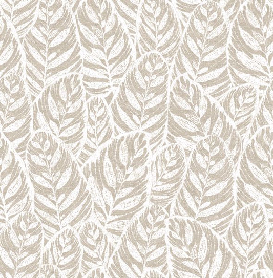 Del Mar Beige Botanical Wallpaper