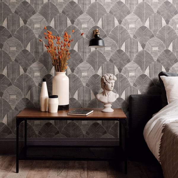 Westport Charcoal Geometric Wallpaper