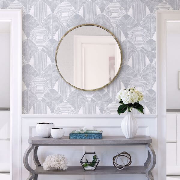 Westport Pewter Geometric Wallpaper