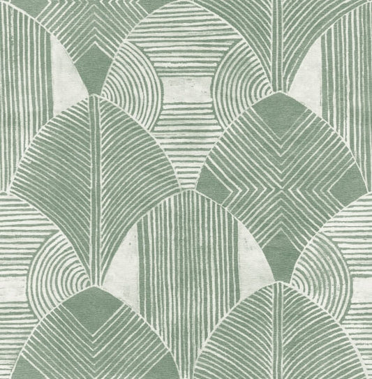 Westport Green Geometric Wallpaper
