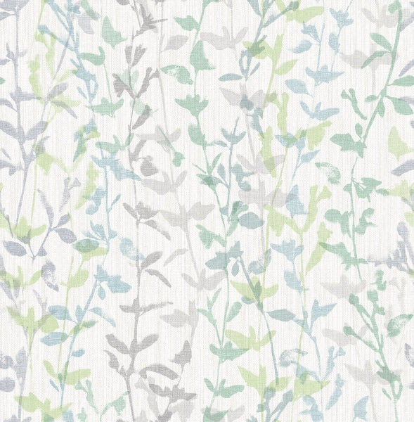 Thea Green Floral Trail Wallpaper