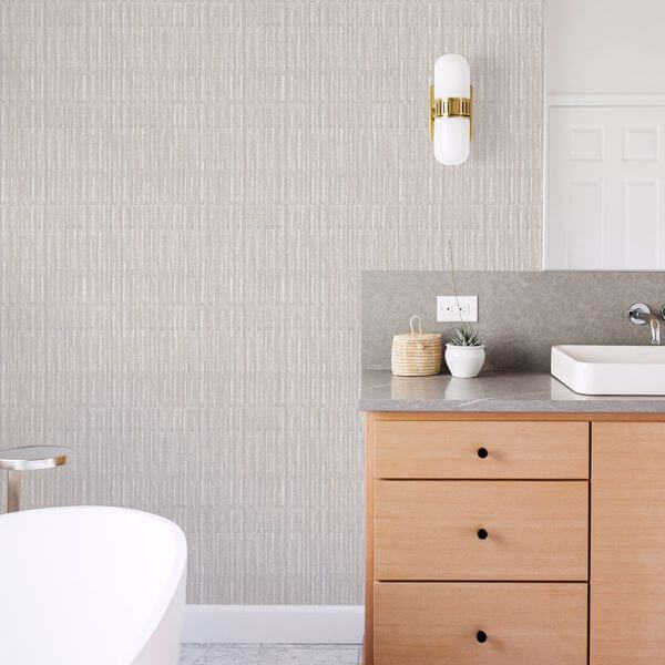 Brixton Light Grey Grey Texture Wallpaper