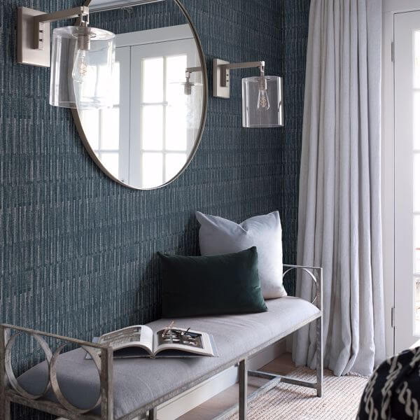 Brixton Indigo Texture Wallpaper
