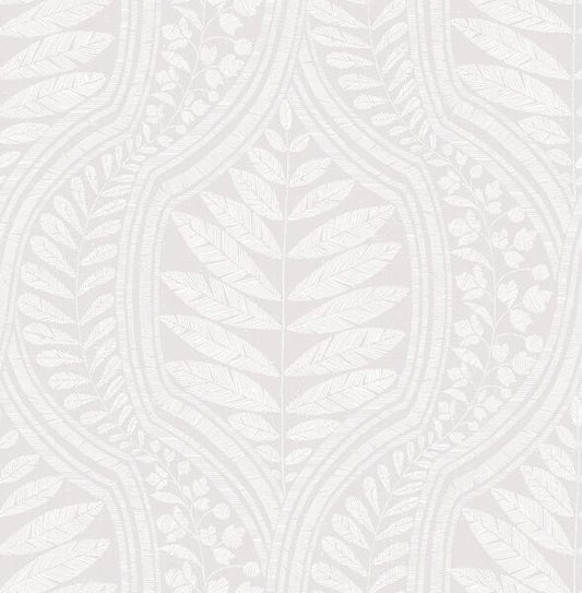 Juno Light Grey Grey Ogee Wallpaper
