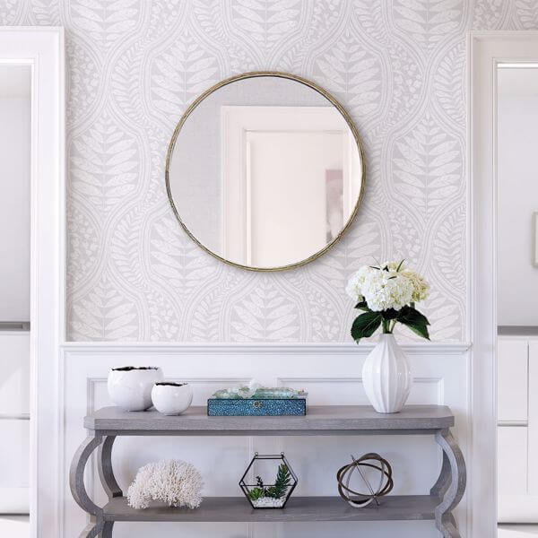 Juno Light Grey Grey Ogee Wallpaper