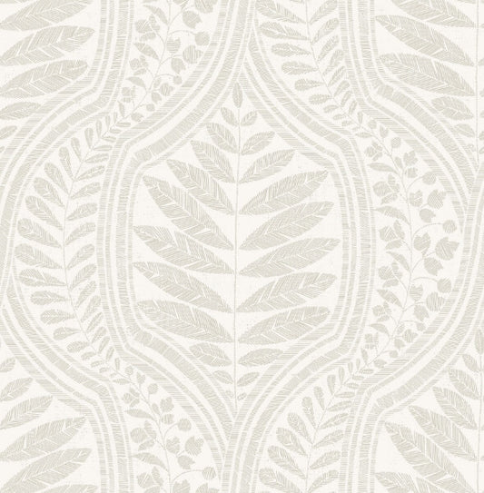 Juno Beige Ogee Wallpaper