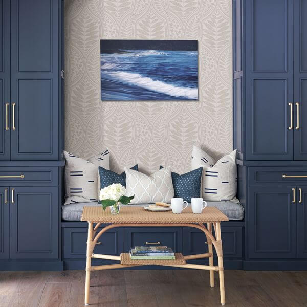 Juno Beige Ogee Wallpaper