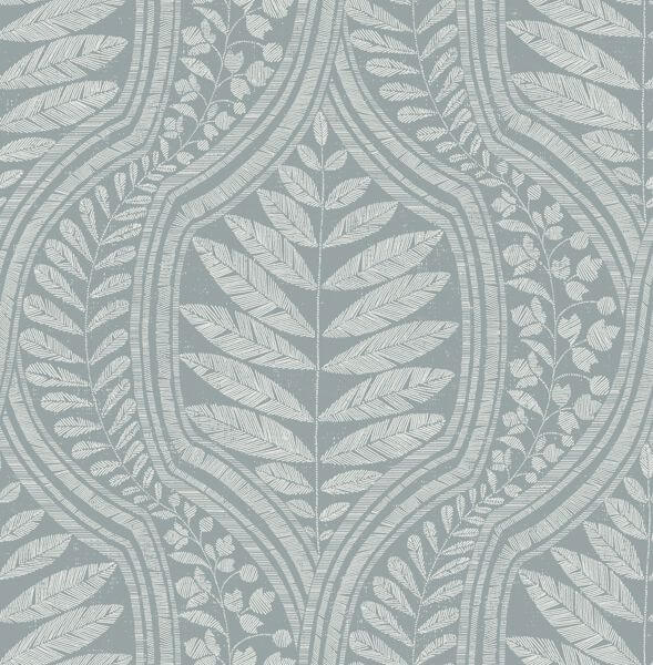 Juno Teal Ogee Wallpaper