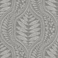 Juno Dark Grey Grey Ogee Wallpaper
