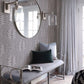 Juno Dark Grey Grey Ogee Wallpaper