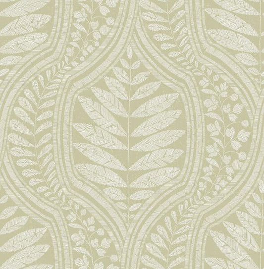 Juno Green Ogee Wallpaper