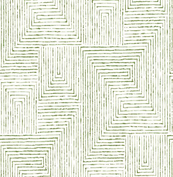 Merritt Green Geometric Wallpaper