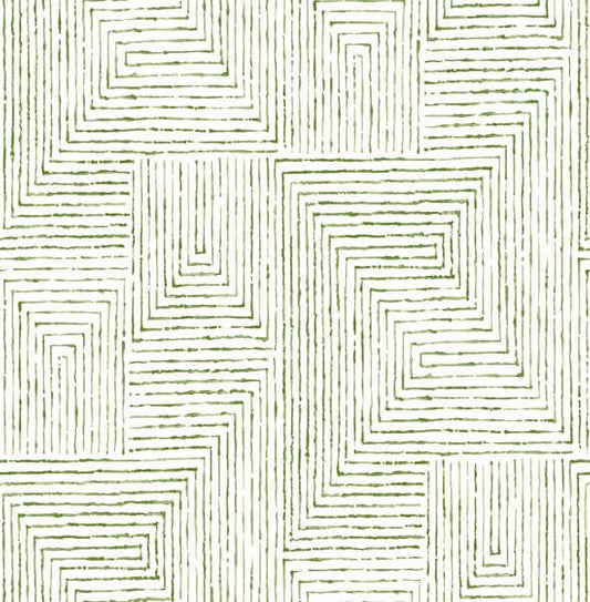 Merritt Green Geometric Wallpaper