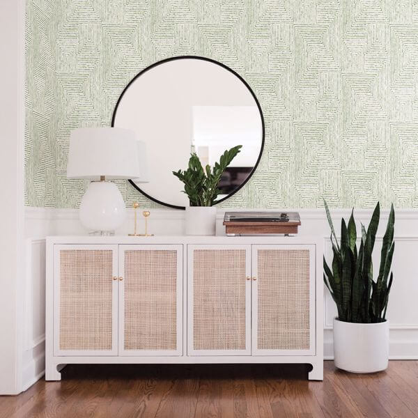 Merritt Green Geometric Wallpaper