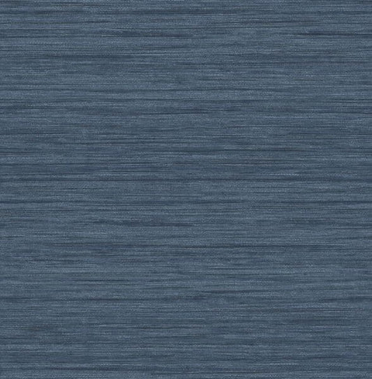 Barnaby Indigo Faux Grasscloth Wallpaper