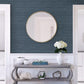 Barnaby Indigo Faux Grasscloth Wallpaper