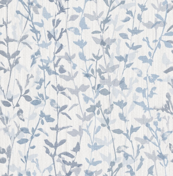 Thea Blue Floral Trail Wallpaper