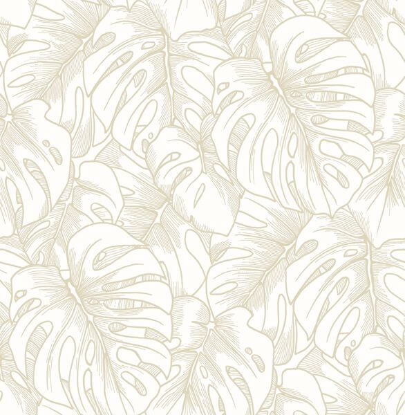 Balboa Gold Botanical Wallpaper