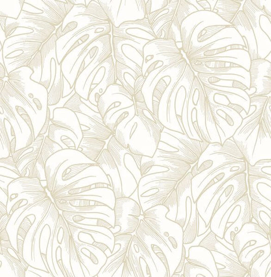 Balboa Gold Botanical Wallpaper