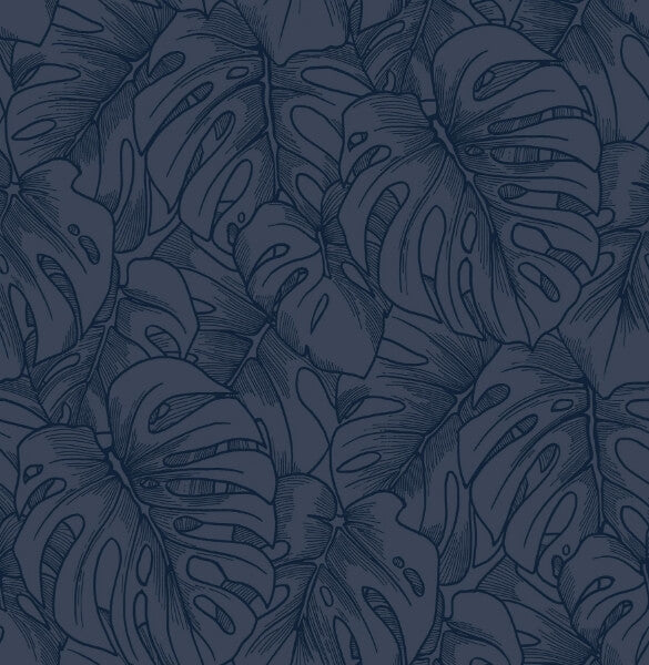 Balboa Indigo Botanical Wallpaper
