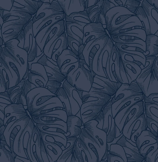 Balboa Indigo Botanical Wallpaper