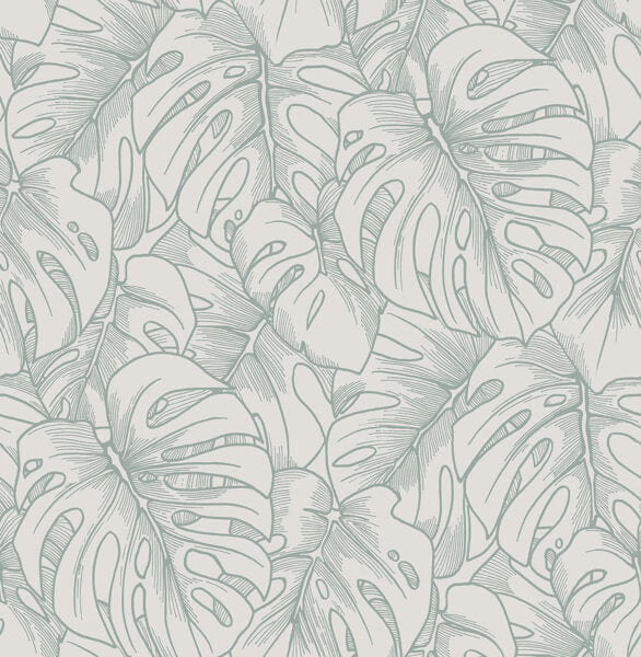 Balboa Olive Botanical Wallpaper