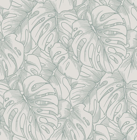 Balboa Olive Botanical Wallpaper