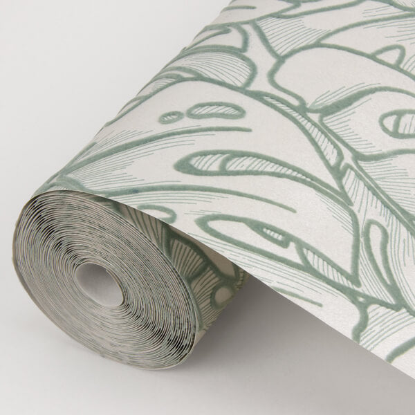 Balboa Olive Botanical Wallpaper