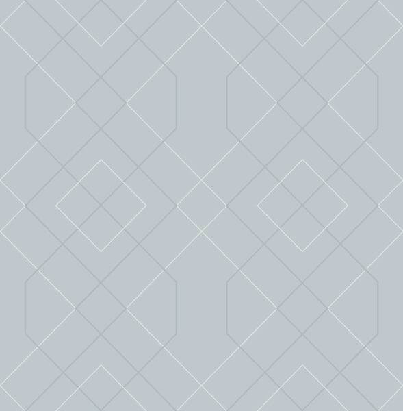 Ballard Light Blue Geometric Wallpaper