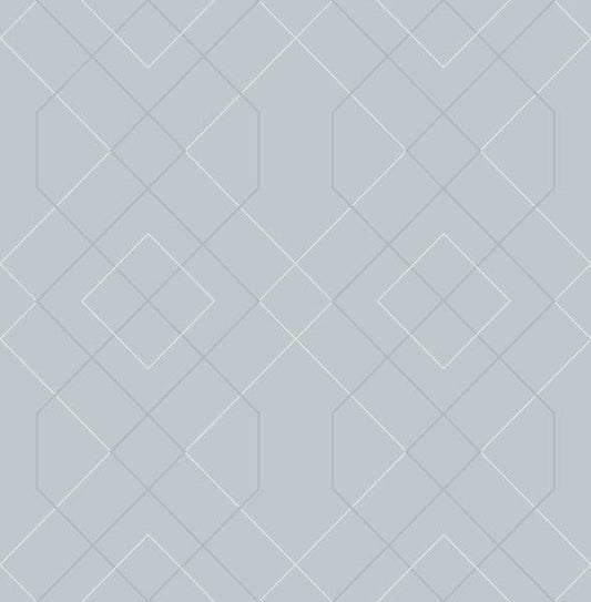 Ballard Light Blue Geometric Wallpaper