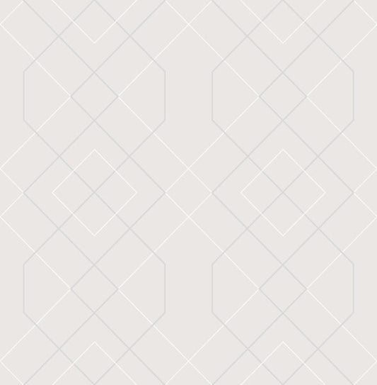 Ballard Silver Geometric Wallpaper