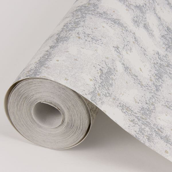 Shea Light Grey Distressed Geometric Wallpaper