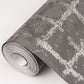 Shea Charcoal Distressed Geometric Wallpaper