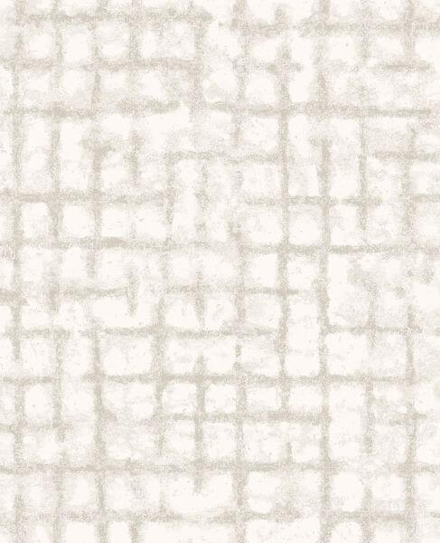 Shea Gold Distressed Geometric Wallpaper