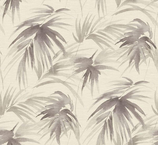 Darlana Pewter Grasscloth Wallpaper