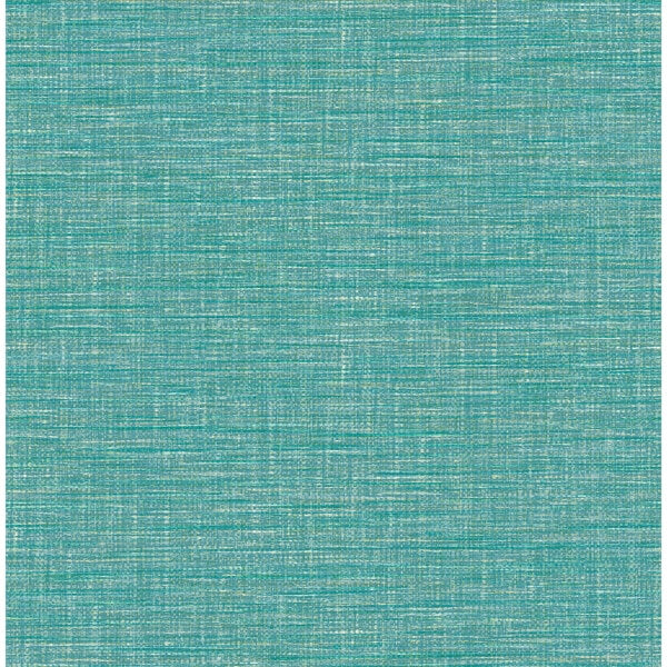 Exhale Turquoise Woven Texture Wallpaper