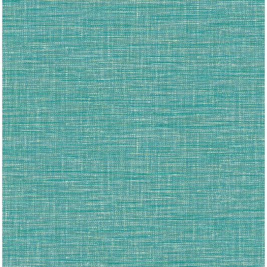 Exhale Turquoise Woven Texture Wallpaper