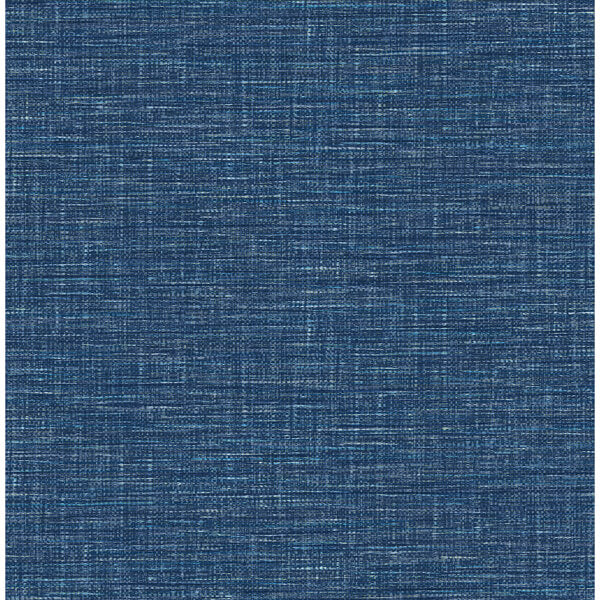 Exhale Dark Blue Woven Texture Wallpaper