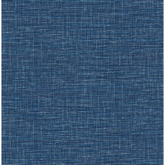 Exhale Dark Blue Woven Texture Wallpaper