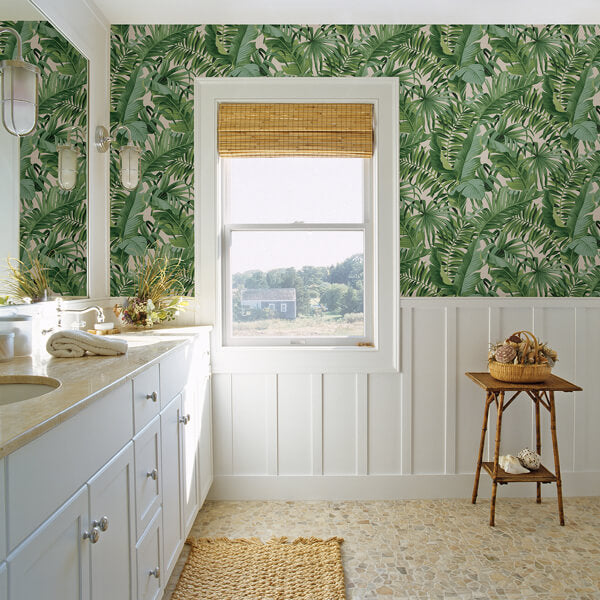 Alfresco Green Tropical Palm Wallpaper