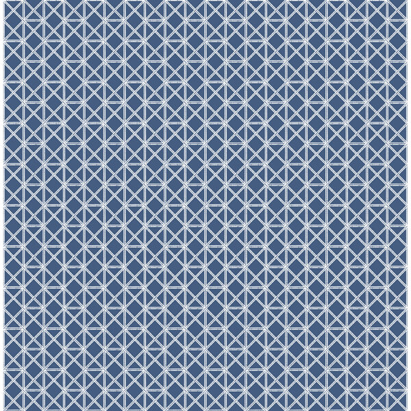 Lisbeth Navy Geometric Lattice Wallpaper
